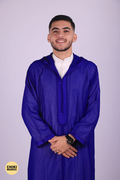 Blue Transparent - Elegant Hooded Moroccan Djellaba